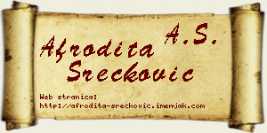 Afrodita Srećković vizit kartica